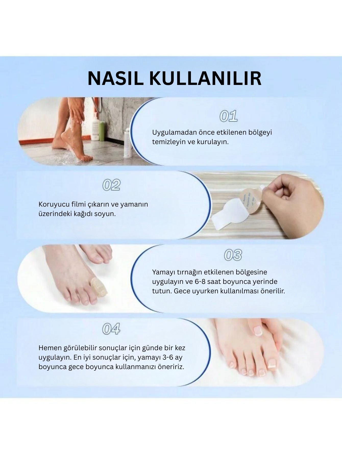 CUREVIA® Tırnak Mantarı İçin Patch – 21’li Paket